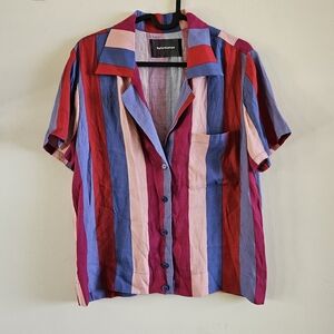 Reformation Cuba Top In Disco Stripe